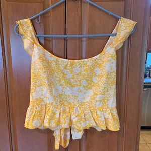 Shein - Open Back Crop Tank Top